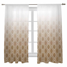 Sheer Curtains Abstract Brown Gradient 52x63 Inch 2 Panels