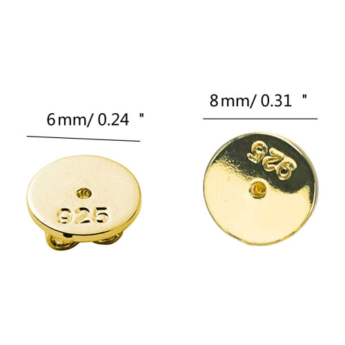 Round Disc Ear Closures Pack of 10 2