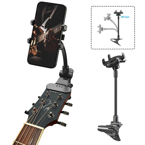 Guitar Headphone Holder Mount Adjustable Phone Clamp for 2