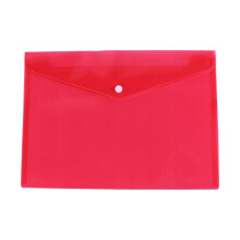 A3 Snap-Button Plastic Document Wallets Transparent Foolscap