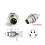 M8 Sensor Connector Panel Back Mount Waterproof Flange 1