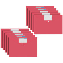 A4 Plastic Folder Organizer 10-Pack with Label Pocket