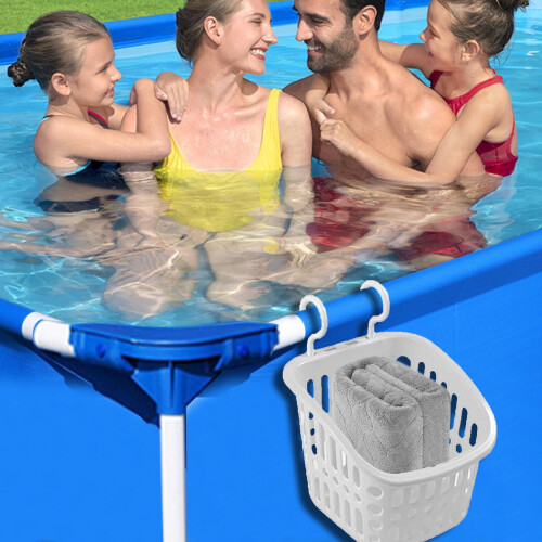 Plastic Storage Bins and Baskets for Bathroom and Frame 1