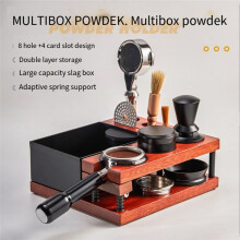 Boîte à Expresso pour Accessoires à Expresso 51 54 58 Mm, Boîte de Rangement à Expresso Amovible, Station de Bourrage à Expresso