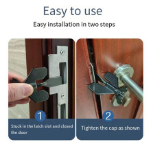 Stainless Steel Privacy Extra Security Lock Anti Theft Travel Safety Inside Door Lock