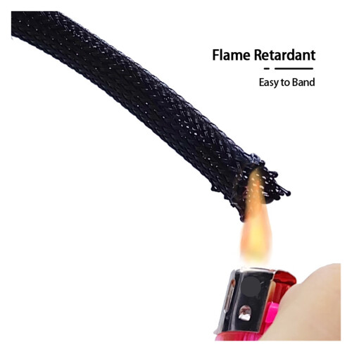 PET Expandable Cable Sleeve 5 Meters High-Density Insulated 2