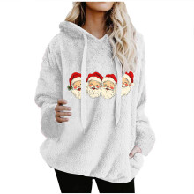 Women's Christmas Sherpa Fleece Hoodie Oversized