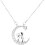Rabbit Crescent Pendant Necklace S925 Sterling Silver 1