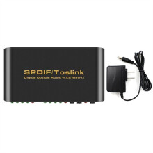 Spdif Toslink Digital Optical Audio True Matrix 4x2 Switcher Splitter 4 in 2 Out Converter for Dolby US PLUG