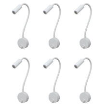 6X Lampe de Lecture Murale Flexible à Col de Cygne 3W pour Chambre à Coucher, Bureau, établi, Lampe de Lecture de Studio