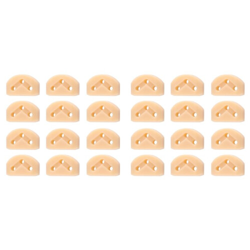 24Pcs Classical Guitar Rollers String Trees Retainer Guides Guitar String Locks Nut Block Clamp, Apricot