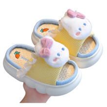 Girls Slippers Soft Linen Slides Comfortable Sole