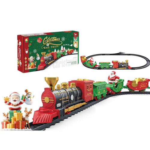 Christmas Train Set with Lights Sounds and Smoke Effect for