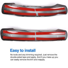 4x for 451 Fortwo 2009-2015 Carbon Fiber Car Exterior Door Handle Cover Trim Decor Sticker