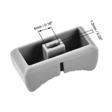 120 Pièces 24mmx11mmx10mm Console Mélangeur Curseur Fader Boutons Remplacement pour Potentiomètre Bouton Gris Marque Noire