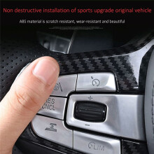 4x for - 3 Series G20 G28 2019-2021 Carbon Fiber Steering Wheel Panel Cover Trim Decoration Sticker