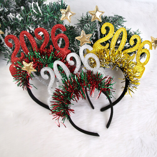 Snowflake Headband Set 2026 Christmas Party Accessory 4 Pcs