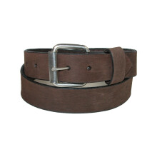 Boston Leather Men's Big & Tall Bark Leather 38 mm Belt