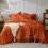 Burnt Orange Comforter Set Microfiber 3-Piece 1