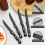 Black Stainless Steel Flatware Set 72-Piece 4