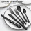 Black Stainless Steel Flatware Set 72-Piece 5