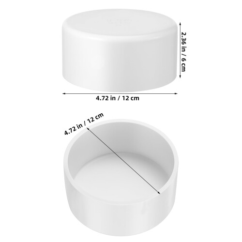 White PVC Pipe Drain Cap with Tight Seal 2 pcs 1