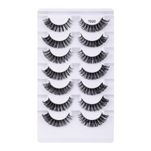 Curly False Eyelashes Natural Thick Realistic Style 7 Pairs