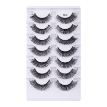 Curly False Eyelashes Natural Thick Voluminous 7 Pairs