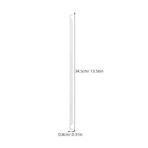 Office Hanging File System Rods White Metal 10Pcs 1