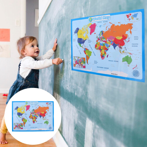 World Map Stickers for Geography Learning and Cognitive 2