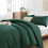 King Size Comforter Set Emerald Green 3 pcs 4