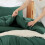 King Size Comforter Set Emerald Green 3 pcs 7