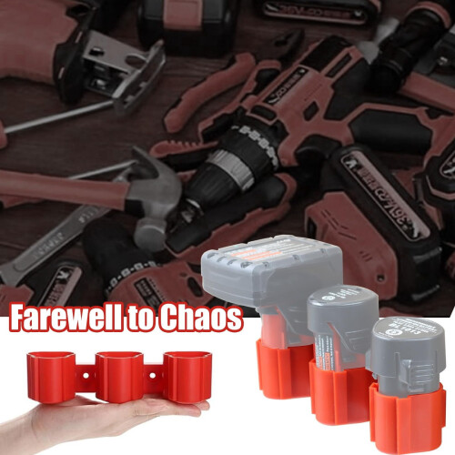 Universal Battery Holder Wall Mount Organizer for Drill 1