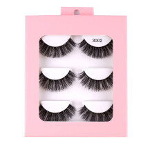 Synthetic False Eyelashes Curly Thick Realistic 3 Pairs