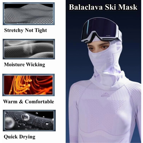 Winter Ski Mask Helmet-Friendly Full Face Balaclava 1