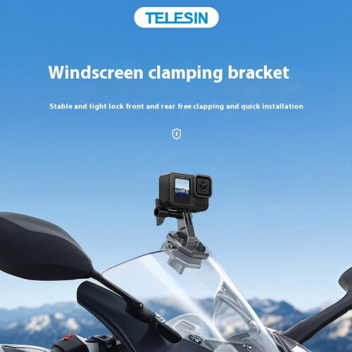 Motorcycle Windshield Camera Mount Aluminum Alloy 360 1