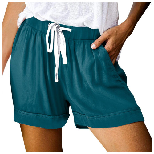 Drawstring Shorts Elastic Waist Casual Lightweight with