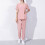 Women's Jogger Scrubs Top Solid Pink Size 3X 2