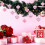 Valentines Heart Ornaments Set Pink Glitter 12 Pcs 6