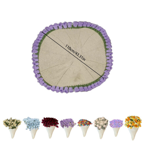 Crochet Rose Bouquet Blanket Kit for Adults 110 cm 2