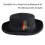 COMEET Western Top Hat Unisex Short-Brimmed Fedora 3