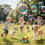 Dinosaur Bubble Lawn Mower Toy with Lights, 1 pc 2