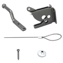 Door with Spring Puller, Fence Door Lock, Fence Lock Small Lock with Rope, Suitable for Fence Gates