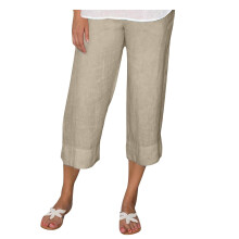 Women's Plus Size Capri Pants Cotton Linen Loose Fit Summer