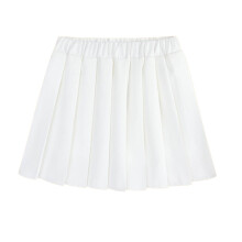 AWZXDE Pleated Skirt for Girls White Double-Layer Mini Skirt