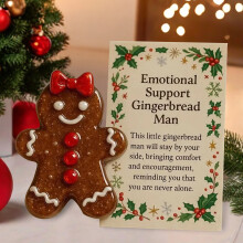 Acrylic Gingerbread Pocket Hug with Positive Card