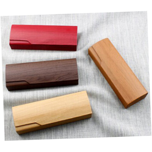 Brown Sunglasses Case with Fabric Lining Hard Shell 6.5 x 3 2