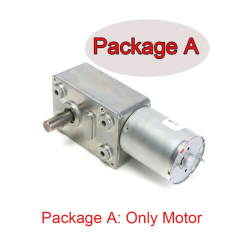 JGY370 Worm Gear Motor with Bracket, Speed Controller and 1