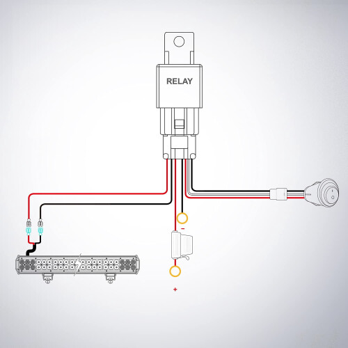 Light Bar Wiring Harness Kit 14AWG 12V Waterproof 2
