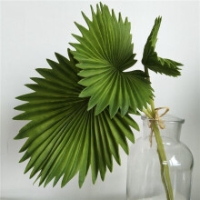 6 Pcs Artificial Leaves Bunch Green Plastic Fake Plants Simulation Leaves Flower Arrangement Home Decoration